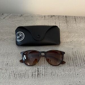 Ray-Ban Erika Brown Tortoiseshell Sunglasses with Brown Case